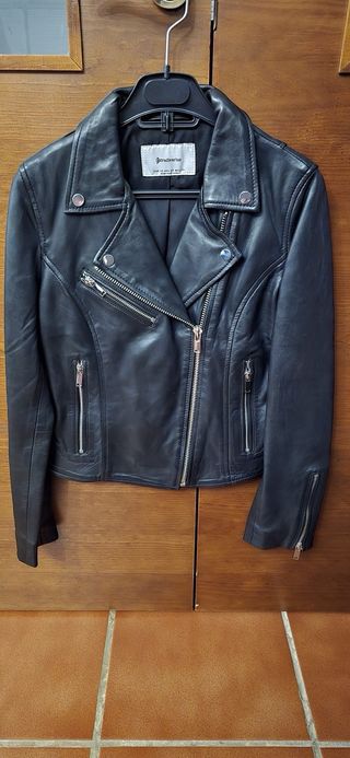 Cazadora biker piel 