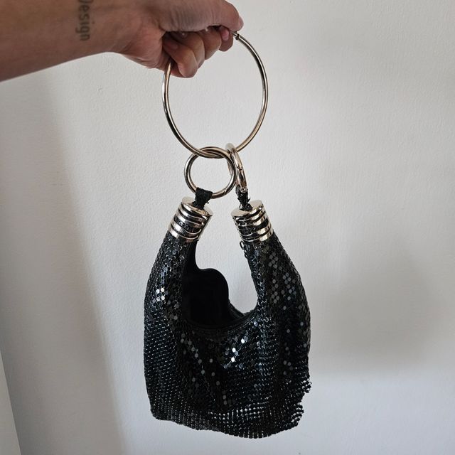 Bolso negro fiesta lentejuelas 