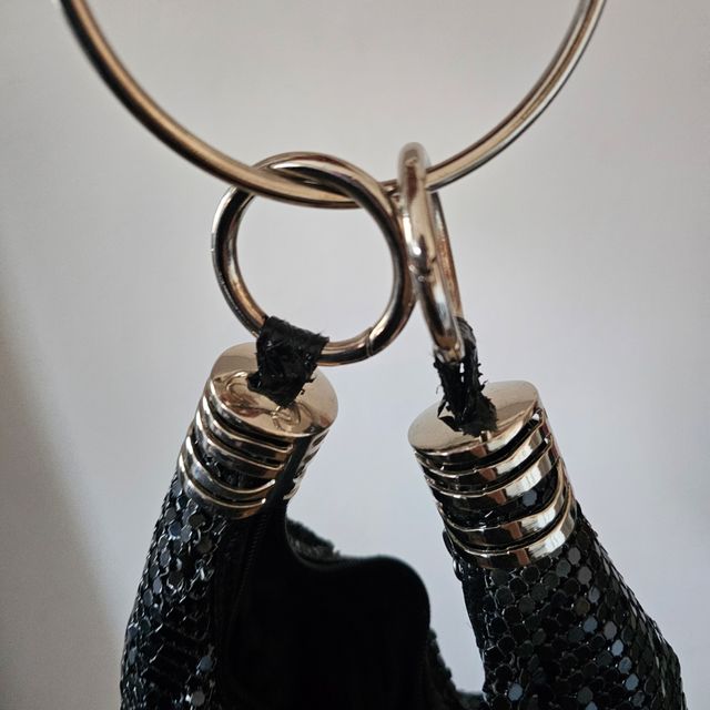 Bolso negro fiesta lentejuelas 