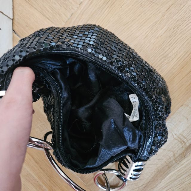 Bolso negro fiesta lentejuelas 