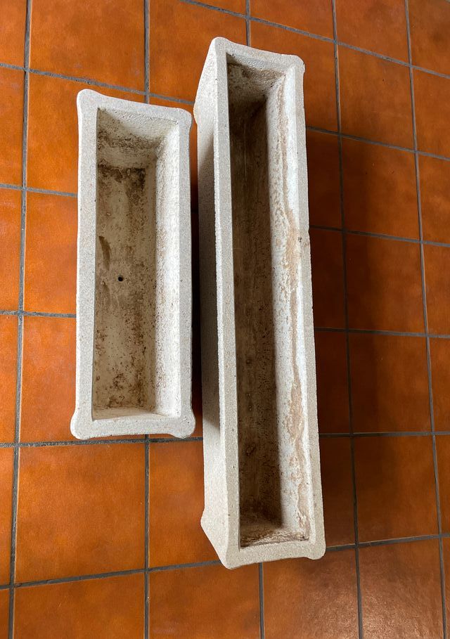 Jardineras piedra lavada exterior