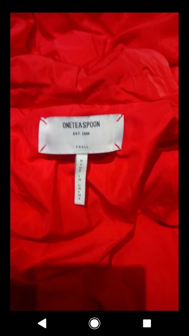 Abrigo one teaspoon s-m-l