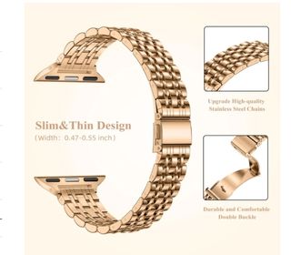 Maledan Correa de metal compatible con Apple Watch