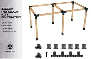 Pergola Ibiza (Extended) Kit 120x120 “Conexiones”