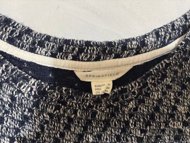 Jersey fino azul y blanco springfield