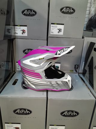 Casco moto XL cross airoh fibra