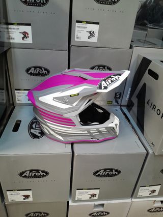 Casco moto XL cross airoh fibra
