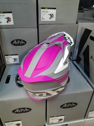 Casco moto XL cross airoh fibra