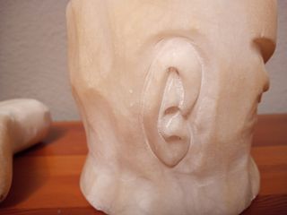 Antiguo mortero de mármol o abalastro 