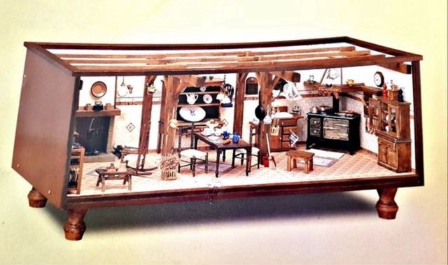 Cocina en miniatura casa muñecas