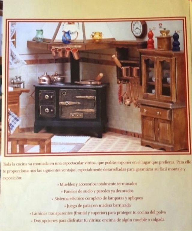 Cocina en miniatura casa muñecas