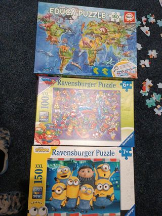 Lote 3 puzzles 100 piezas