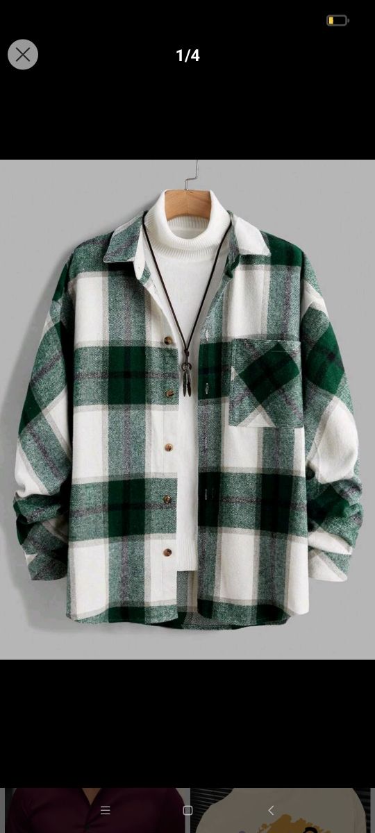 Chaqueta punto a cuadros  Pull&Bear