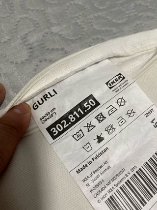 Funda de cojín blanco
