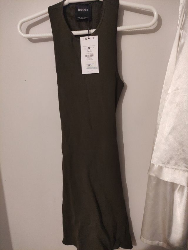 Vestido NUEVO verde Bershka