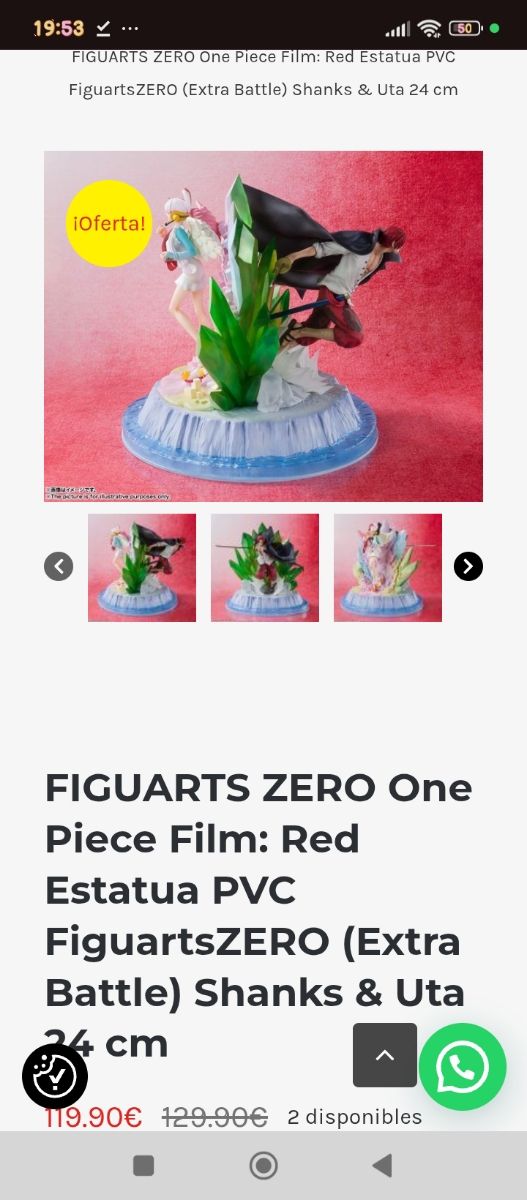 Figura Uta y Shanks (sin caja)