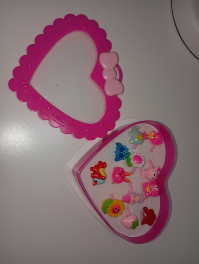 Caja de anillos de corazon