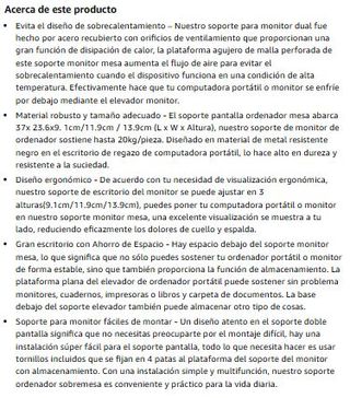 Elevador de soporte para monitor · Nuevo