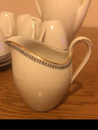 Set caffe’ bavaria panna bordi oro/ righine