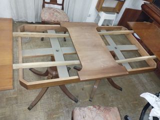 Mesa de madera maziza antigua Vintage