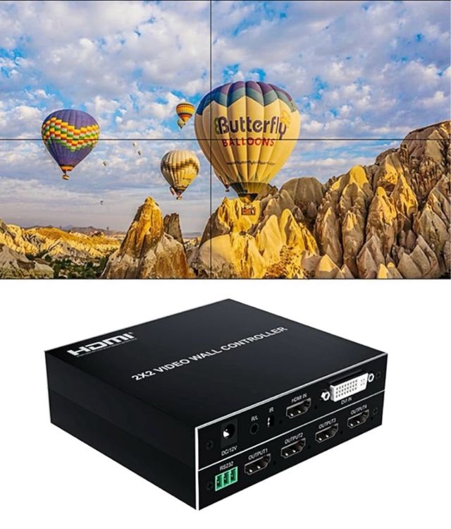 2X2 Controlador Pared de vídeo HDMI Video Wall Pro