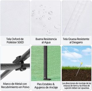 3x3m Carpas Plegable Impermeable para Exteriores