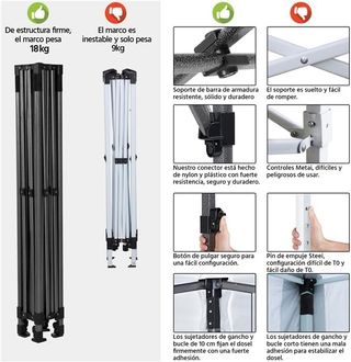 3x3m Carpas Plegable Impermeable para Exteriores