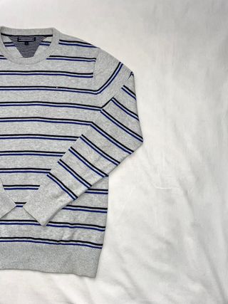 Jersey Tommy Hilfiger Algodon Gris Cuello Redondo