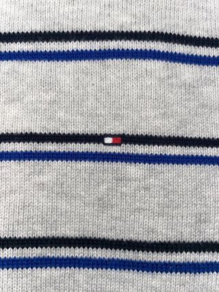 Jersey Tommy Hilfiger Algodon Gris Cuello Redondo