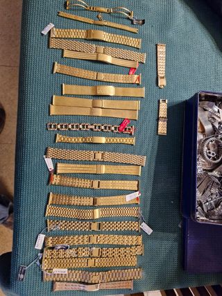 Correas de reloj doradas,chapadas en oro
