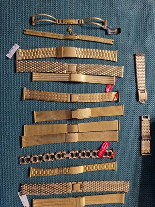Correas de reloj doradas,chapadas en oro