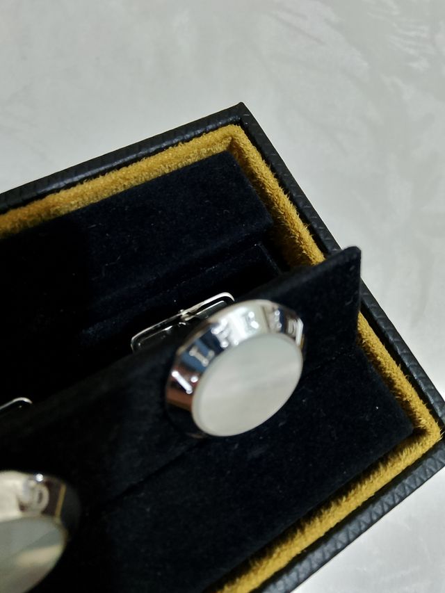 Gemelli Dunhill di argento con madreperla!!