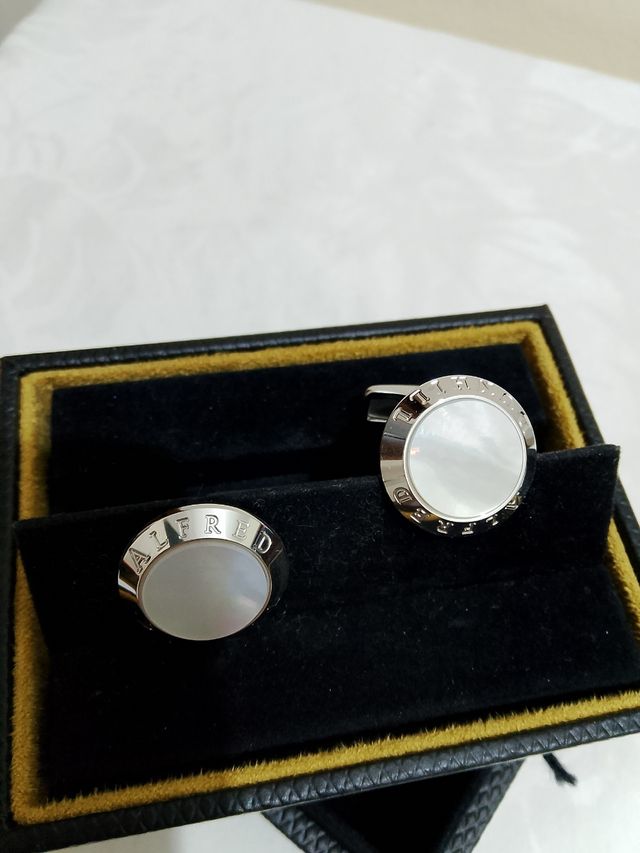 Gemelli Dunhill di argento con madreperla!!