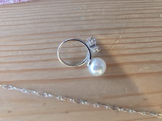 Conjunto Majorica Anillo Colgante Pendientes