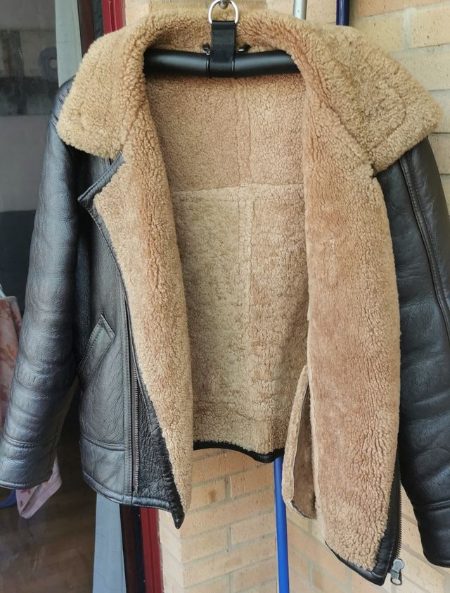 Chaqueta biker en piel de cordero