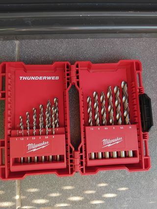 Estuche Milwaukee 19 brocas Thunderweb HSS-G