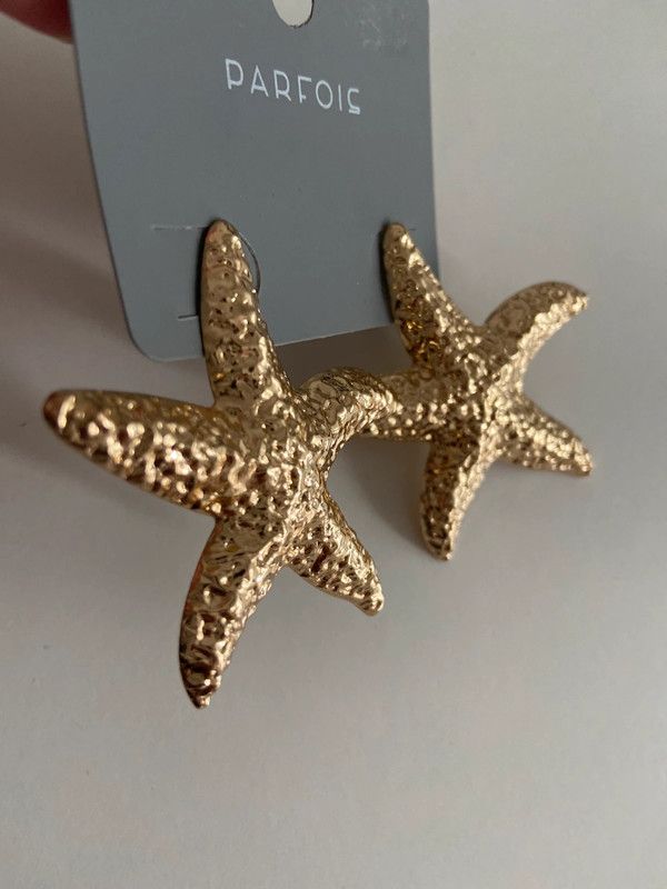 estrellas de mar pendientes mango