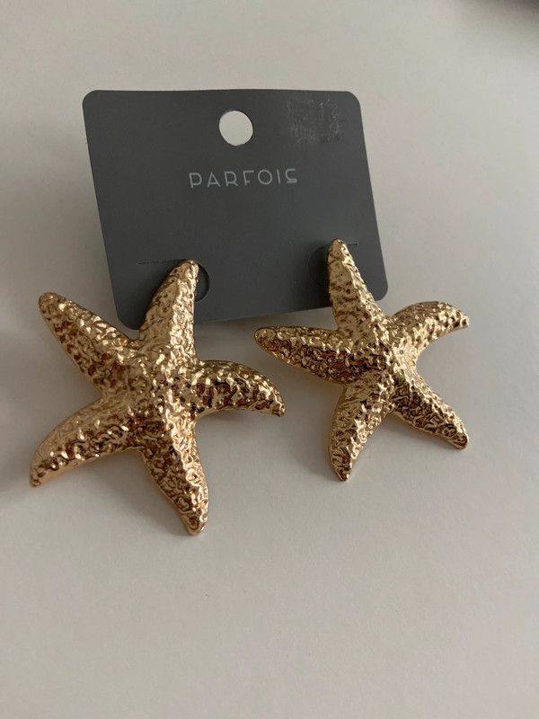 estrellas de mar pendientes mango