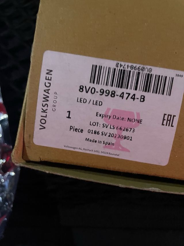 Modulo led faro derecho audi rs3