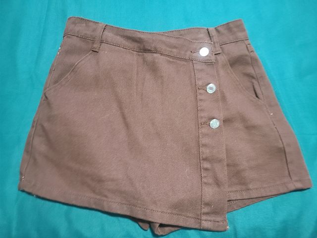 Minifalda marrón mujer