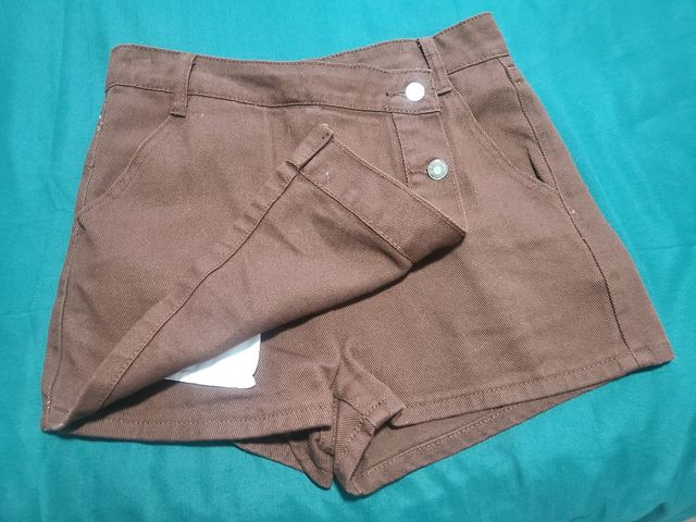 Minifalda marrón mujer