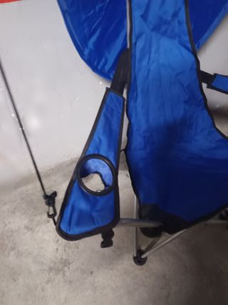 Silla de playa plegable con sombrilla 