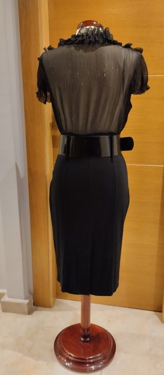 Vestido MIDI de punto negro