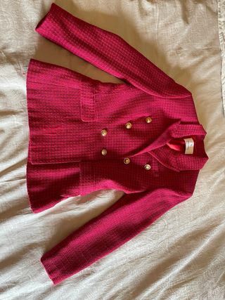 Americana blazer fuxia botones dorados