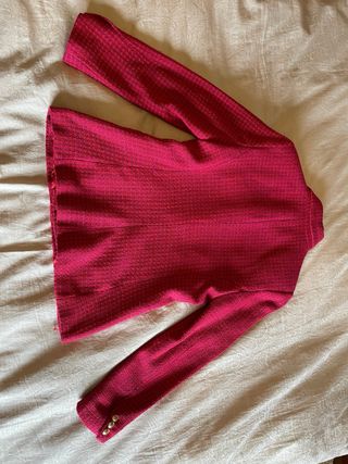 Americana blazer fuxia botones dorados