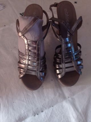 Sandalias plata fiesta