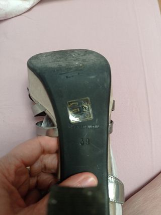 Sandalias plata fiesta