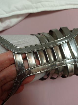 Sandalias plata fiesta