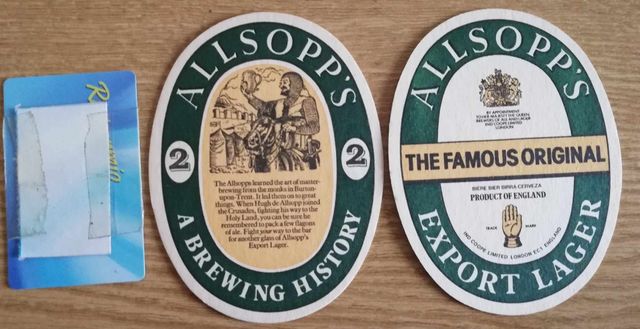 Sottobicchiere birra Allsopp'S (beercoaster)