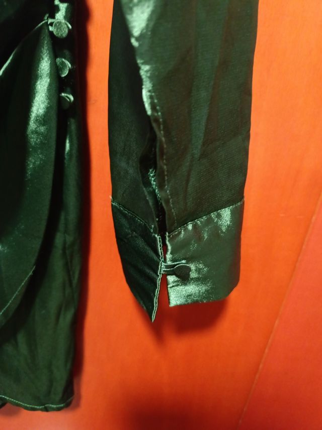 Vestido verde satén